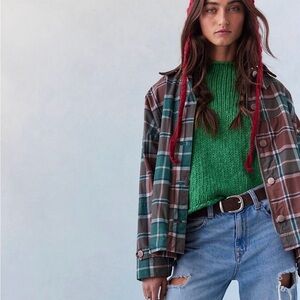 SOLD// Free People Cori Waxed Printed Jacket